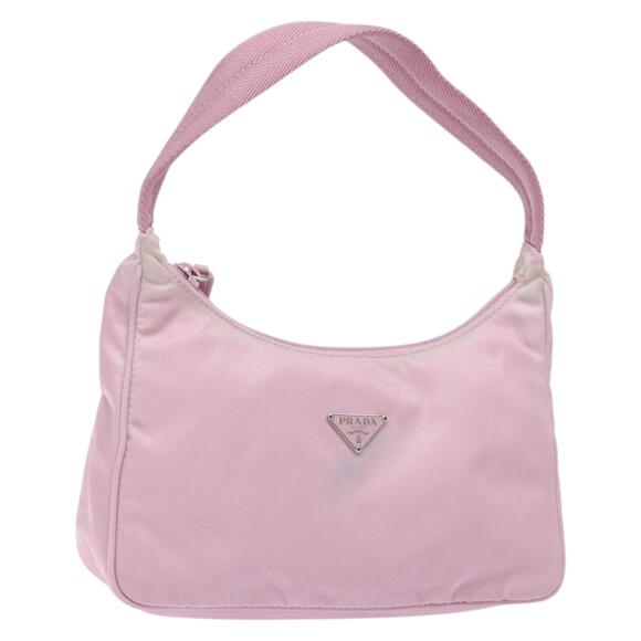 PRADA Hand Bag Nylon Pink - Picture 1 of 9